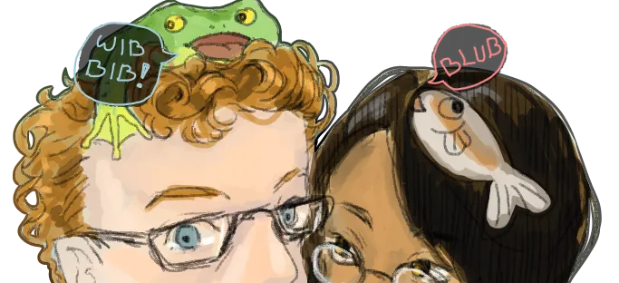 Fish Banner with open mouth